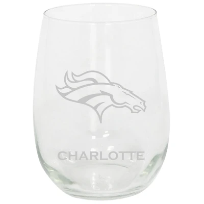 Denver Broncos 15oz. Personalized Stemless Etched Glass Tumbler