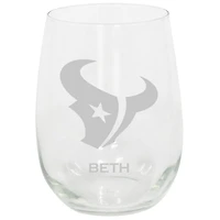 Houston Texans 15oz. Personalized Stemless Etched Glass Tumbler