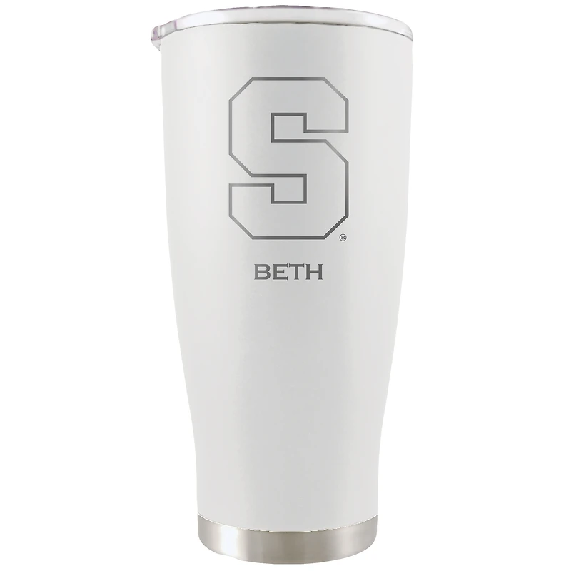 White Syracuse Orange 20oz. Personalized Etched Tumbler