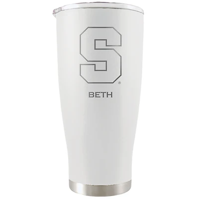 White Syracuse Orange 20oz. Personalized Etched Tumbler