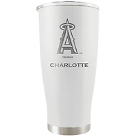White Los Angeles Angels 20oz. Personalized Etched Tumbler