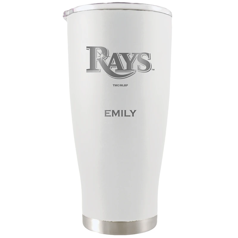 White Tampa Bay Rays 20oz. Personalized Etched Tumbler