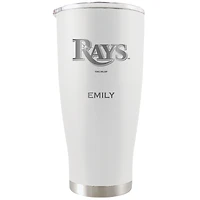 White Tampa Bay Rays 20oz. Personalized Etched Tumbler