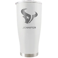White Houston Texans 20oz. Personalized Etched Tumbler