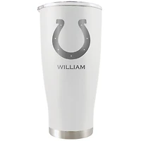 White Indianapolis Colts 20oz. Personalized Etched Tumbler