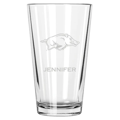 Arkansas Razorbacks 16oz. Personalized Etched Pint Glass