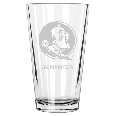 Florida State Seminoles 16oz. Personalized Etched Pint Glass