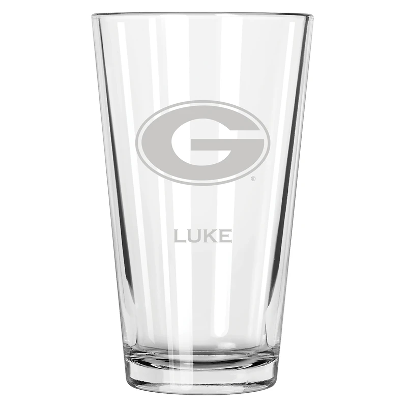 Georgia Bulldogs 16oz. Personalized Etched Pint Glass