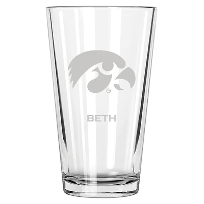 Iowa Hawkeyes 16oz. Personalized Etched Pint Glass