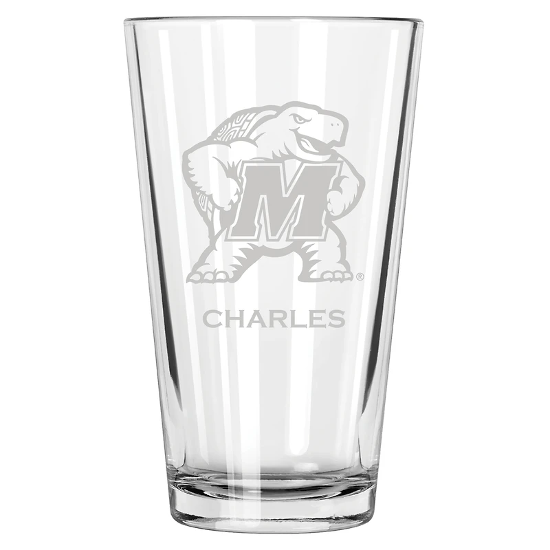 Maryland Terrapins 16oz. Personalized Etched Pint Glass