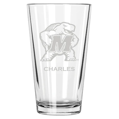 Maryland Terrapins 16oz. Personalized Etched Pint Glass