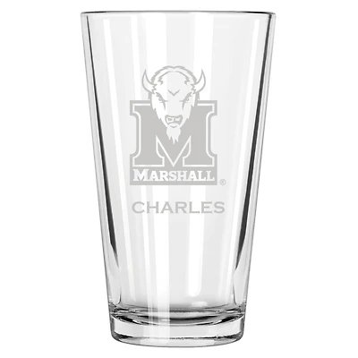 Marshall Thundering Herd 16oz. Personalized Etched Pint Glass