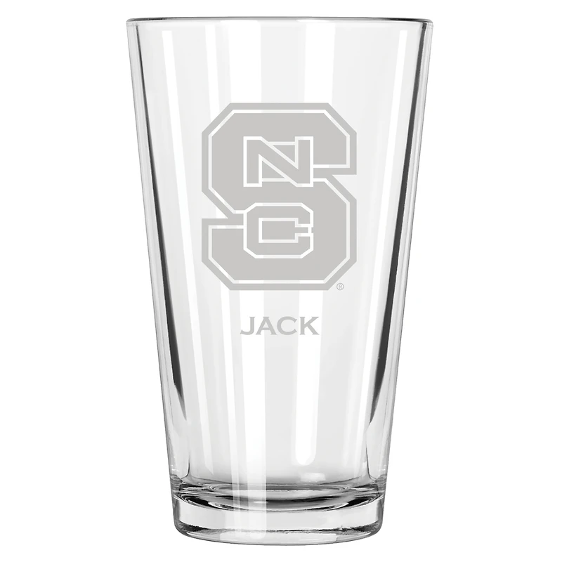 NC State Wolfpack 16oz. Personalized Etched Pint Glass