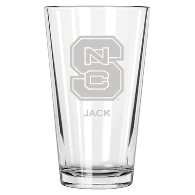 NC State Wolfpack 16oz. Personalized Etched Pint Glass