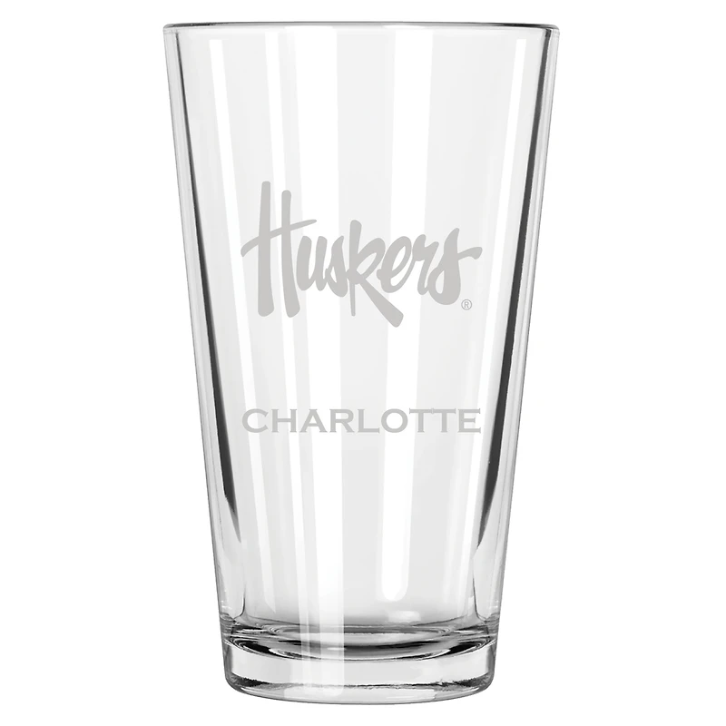 Nebraska Huskers 16oz. Personalized Etched Pint Glass