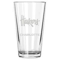 Nebraska Huskers 16oz. Personalized Etched Pint Glass