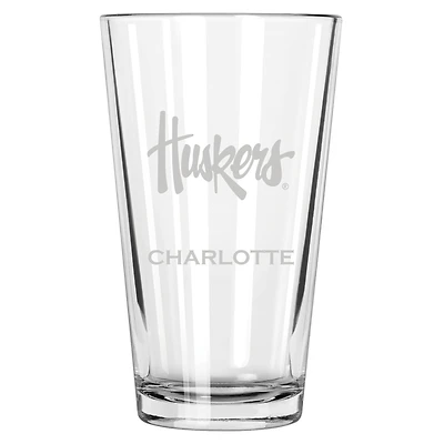 Nebraska Huskers 16oz. Personalized Etched Pint Glass