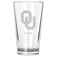 Oklahoma Sooners 16oz. Personalized Etched Pint Glass