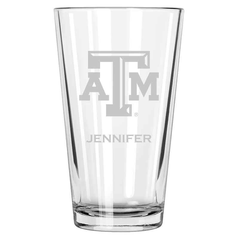 Texas A&M Aggies 16oz. Personalized Etched Pint Glass