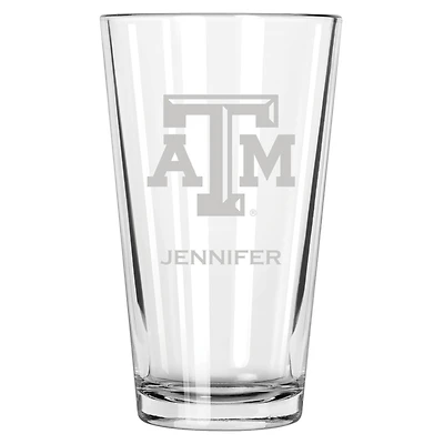 Texas A&M Aggies 16oz. Personalized Etched Pint Glass