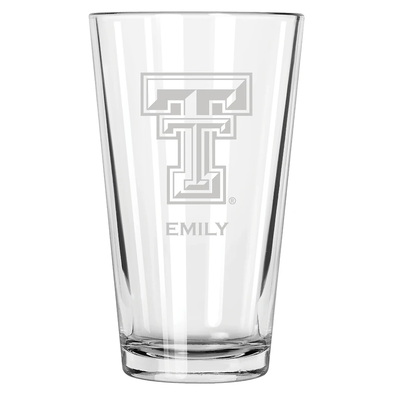 Texas Tech Red Raiders 16oz. Personalized Etched Pint Glass