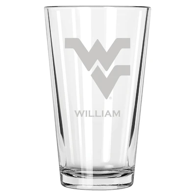 West Virginia Mountaineers 16oz. Personalized Etched Pint Glass