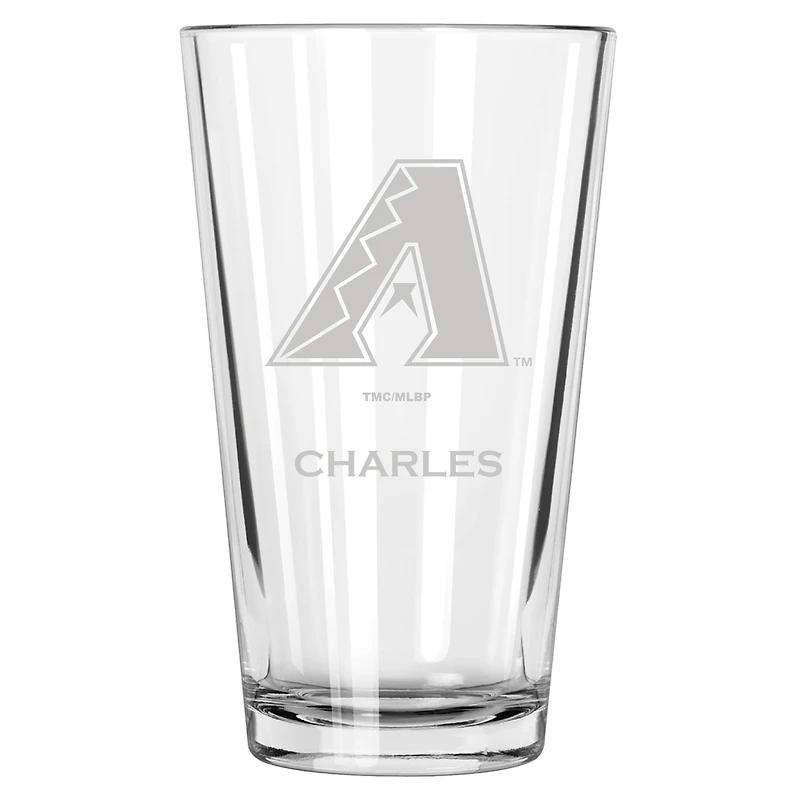 Arizona Diamondbacks 16oz. Personalized Etched Pint Glass