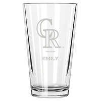 Colorado Rockies 16oz. Personalized Etched Pint Glass