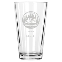 New York Mets 16oz. Personalized Etched Pint Glass