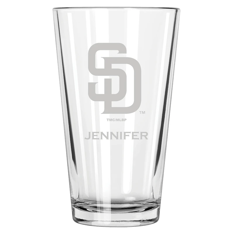 San Diego Padres 16oz. Personalized Etched Pint Glass