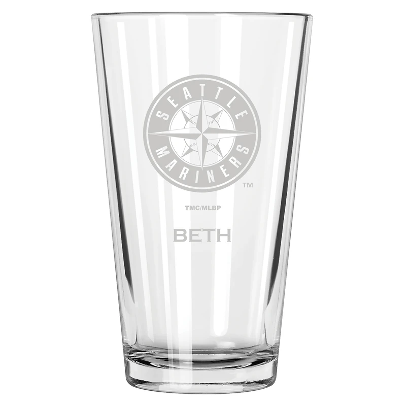 Seattle Mariners 16oz. Personalized Etched Pint Glass