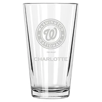 Washington Nationals 16oz. Personalized Etched Pint Glass