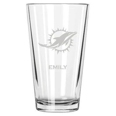 Miami Dolphins 16oz. Personalized Etched Pint Glass