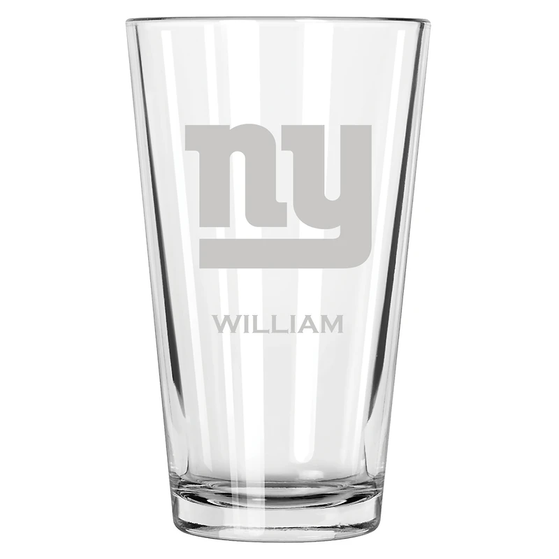 New York Giants 16oz. Personalized Etched Pint Glass