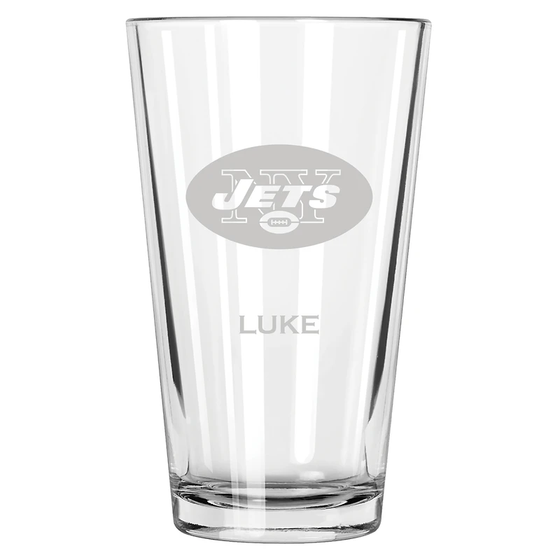 New York Jets 16oz. Personalized Etched Pint Glass