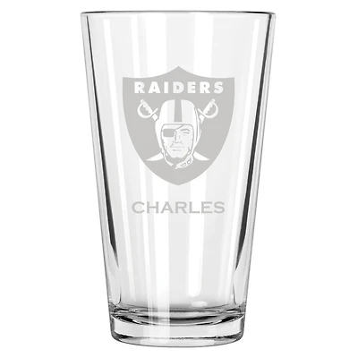 Las Vegas Raiders 16oz. Personalized Etched Pint Glass