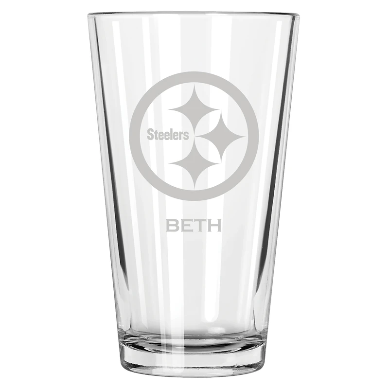 Pittsburgh Steelers 16oz. Personalized Etched Pint Glass