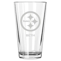 Pittsburgh Steelers 16oz. Personalized Etched Pint Glass