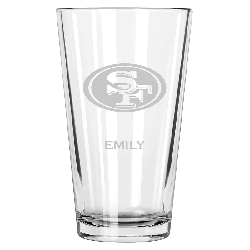 San Francisco 49ers 16oz. Personalized Etched Pint Glass