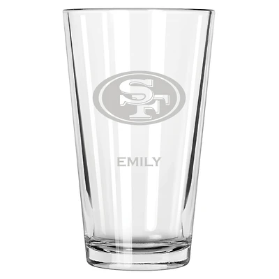 San Francisco 49ers 16oz. Personalized Etched Pint Glass