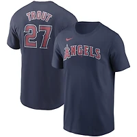 Men's Nike Mike Trout Navy Los Angeles Angels Name & Number T-Shirt