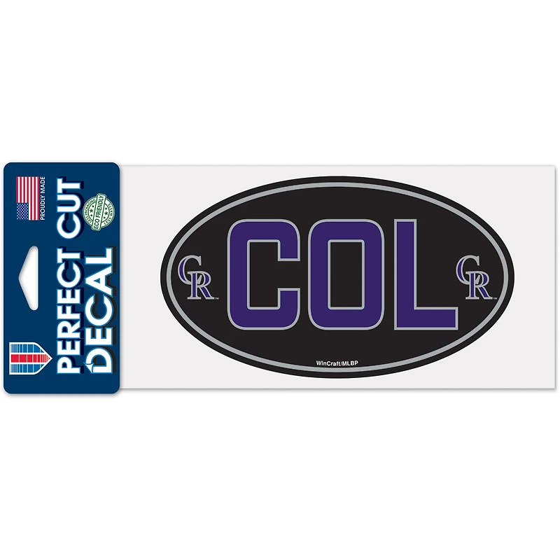WinCraft Colorado Rockies 4'' x 8'' Perfect Cut Decal