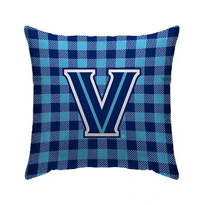Blue Villanova Wildcats 18'' x 18'' Buffalo Check Sherpa Decorative Pillow