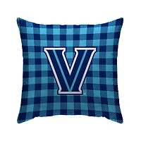 Blue Villanova Wildcats 18'' x 18'' Buffalo Check Sherpa Decorative Pillow