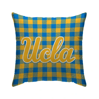 Blue UCLA Bruins 18'' x 18'' Buffalo Check Sherpa Decorative Pillow