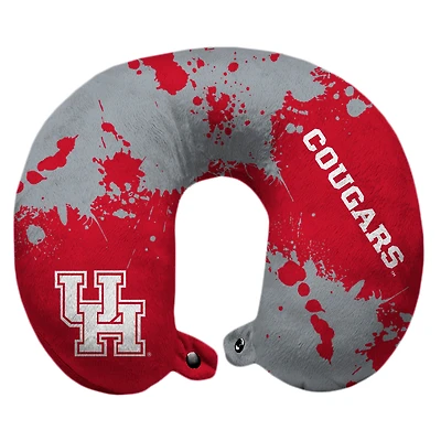 Houston Cougars 12'' x 13'' Splatter Print Polyester Travel Pillow