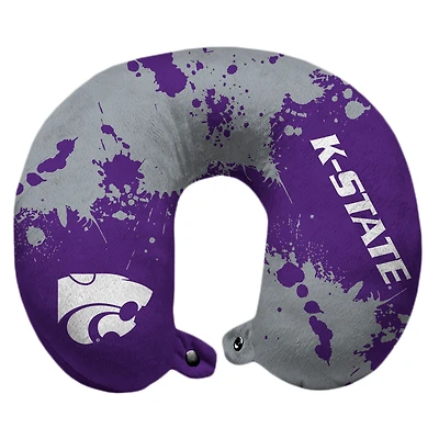 Kansas State Wildcats 12'' x 13'' Splatter Print Polyester Travel Pillow
