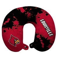 Louisville Cardinals 12'' x 13'' Splatter Print Polyester Travel Pillow