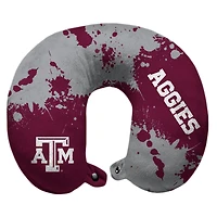 Texas A&M Aggies 12'' x 13'' Splatter Print Polyester Travel Pillow