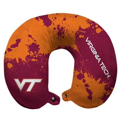 Virginia Tech Hokies 12'' x 13'' Splatter Print Polyester Travel Pillow